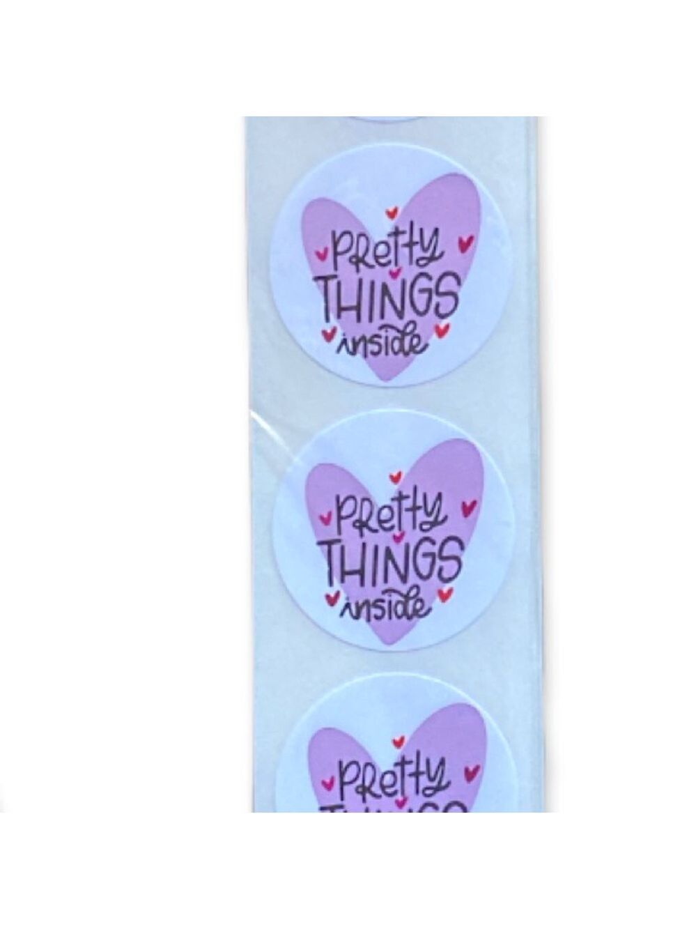 300 Pack of 1" Round Thank You Stickers "Pretty Things Inside" PRICE IS FIRM - Picture 2 of 3